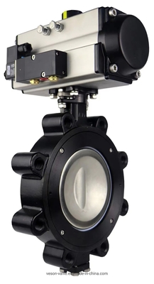 Pneumatic Wafer Lug Butterfly Valve EPDM Seal Mid-Pressure