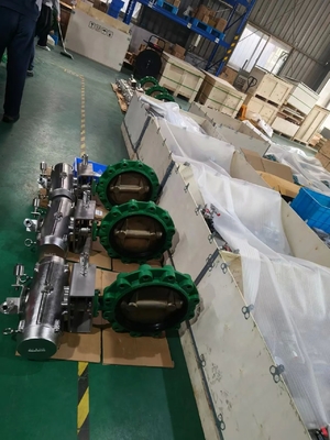 ईपीडीएम सील के साथ लग कांस्य वायवीय बटरफ्लाई वाल्व