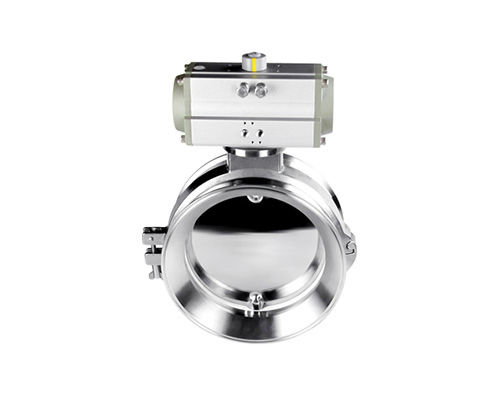 Pneumatic Ball Valve with Tri Clamp Connection Fireproof and Long Life Span for Industrial Usage