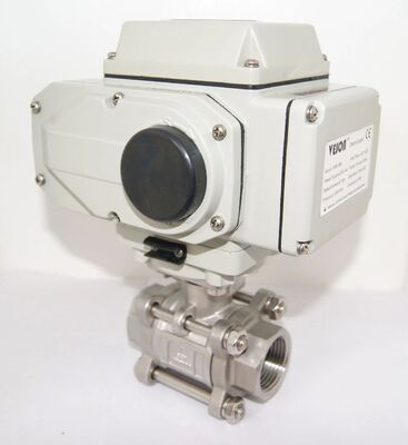 इलेक्ट्रिक एक्टिवेटेड बॉल वाल्व 3-पीसी स्क्रूड एंड, पीएन1.0-32.0 एमपीए प्रेशर रेटिंग और आईएसओ 5211 मानक अनुपालन के साथ