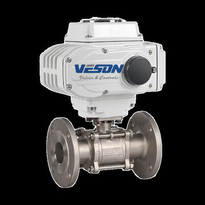 इलेक्ट्रिक एक्टिवेटेड बॉल वाल्व 3-पीसी क्लैंप प्रकार ISO5211 मानक और PN1.0-32.0MPa दबाव रेटिंग के साथ