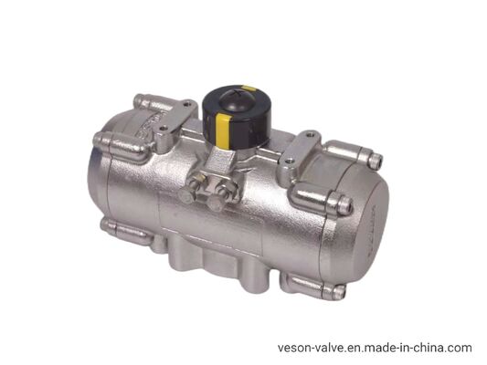 हार्ड एनोडाइज्ड एल्यूमीनियम रैक पिनियन डिजाइन के साथ स्टेनलेस स्टील संक्षारण प्रतिरोधी वायवीय एक्ट्यूएटर