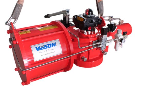 दोहरी क्रिया स्प्रिंग रिटर्न क्वार्टर टर्न स्कॉच योक वायवीय एक्ट्यूएटर 830 71753nm टॉर्क के साथ बिजली संयंत्रों के लिए